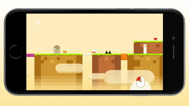 Puurfect Leap: the cat leaps between platforms in a level.